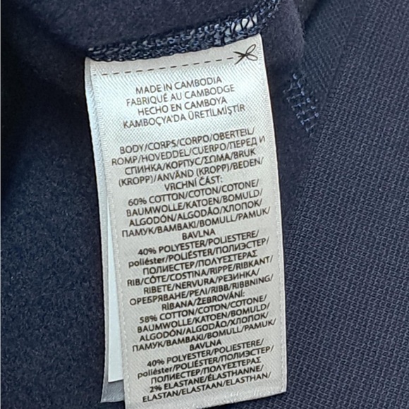 Polo Ralph Lauren Logo Collegiate Letterman Navy Fleece Hoodie - Men's size 1XB - Picture 12 of 12